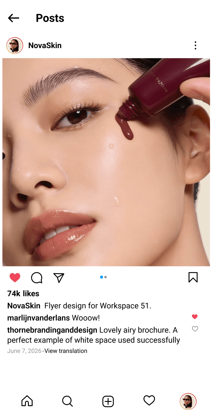 Instagram NovaSkin post